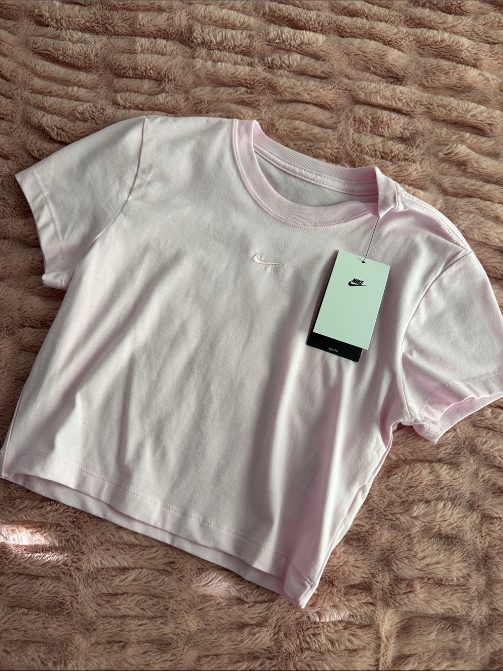 Nike Pastel Pink Cropped Tee